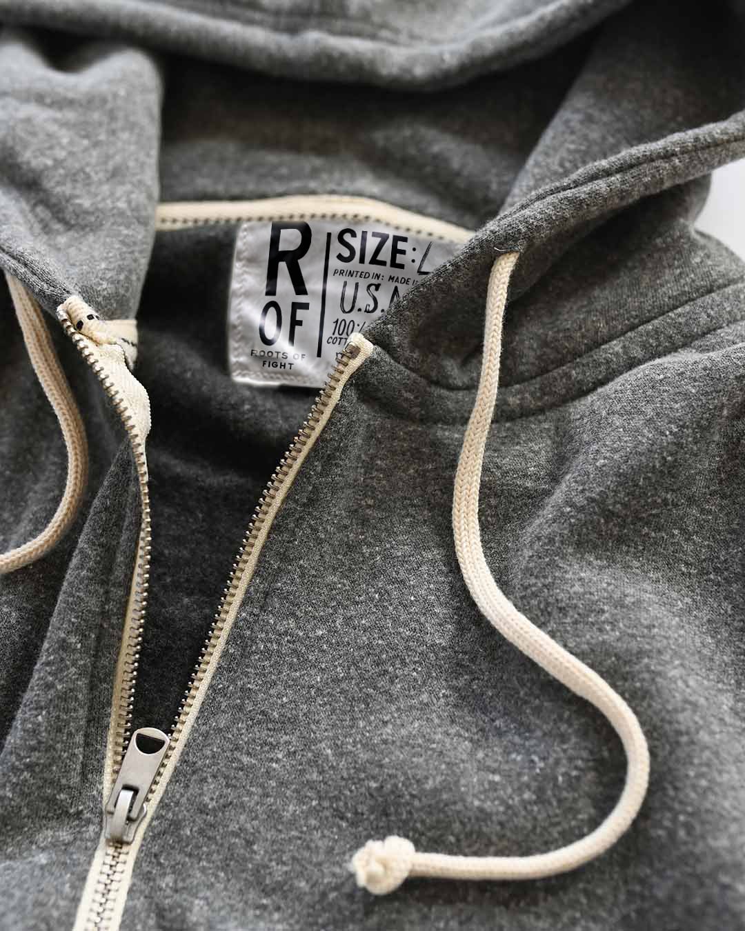 Supersoft Midweight Full Zip Hoody - Roots of Fight