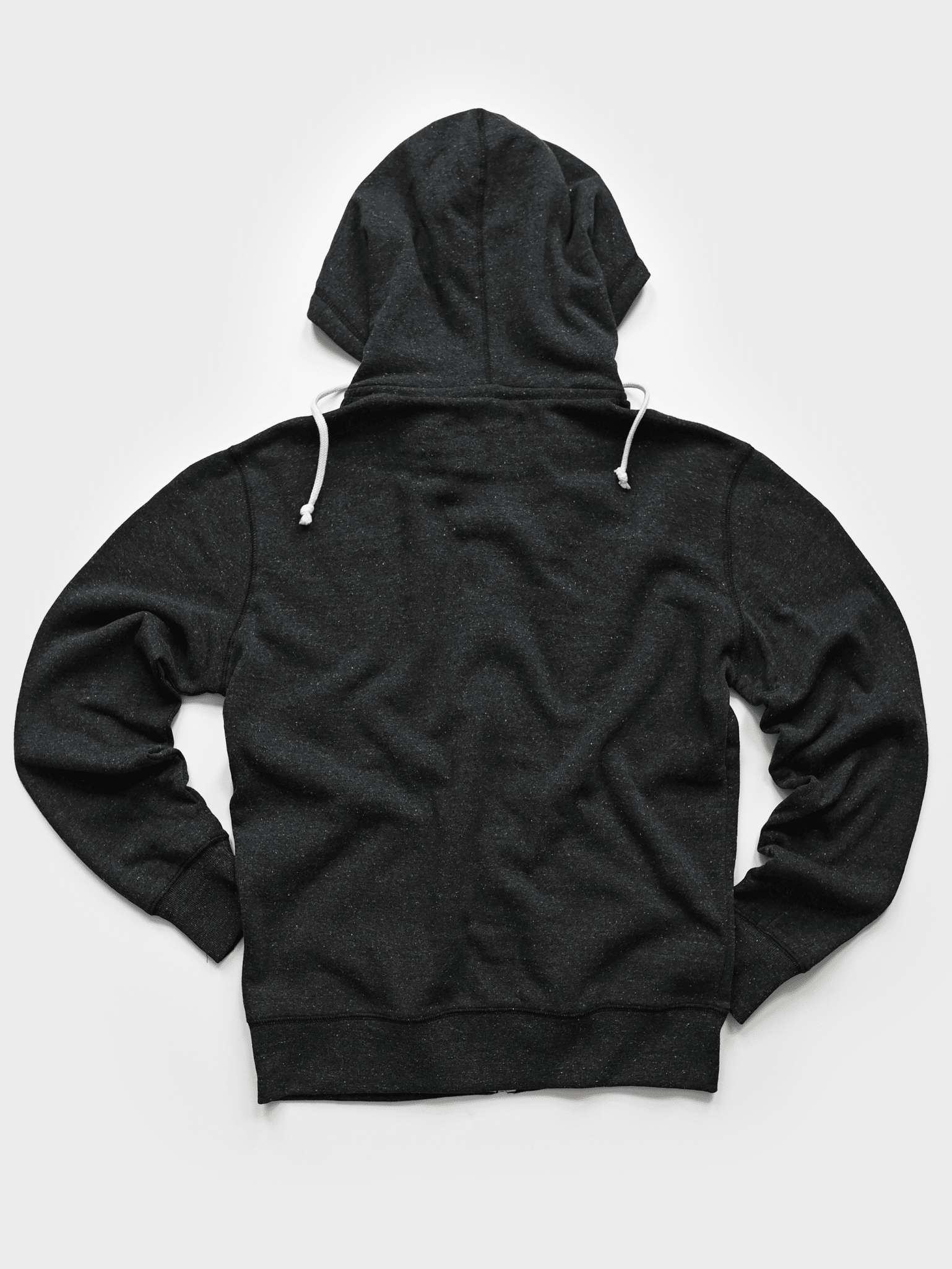 Supersoft Midweight Heather Black Full Zip Hoody - Roots of Fight