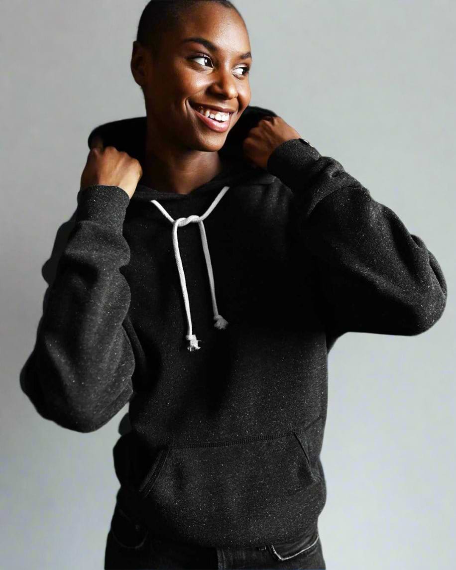 Supersoft Midweight Heather Black Hoody - Roots of Fight