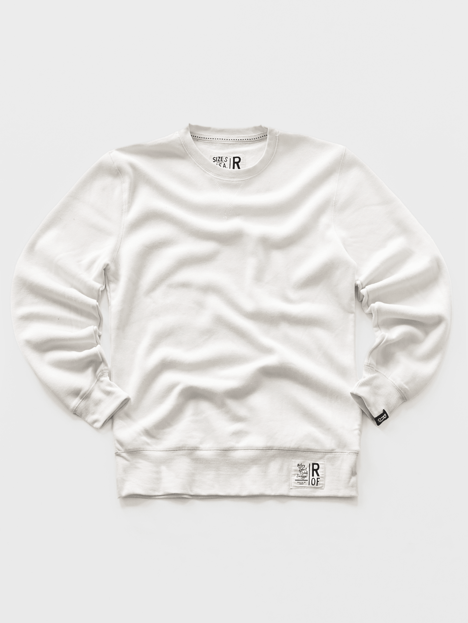 Supersoft Midweight Vinage White Sweatshirt - Roots of Fight