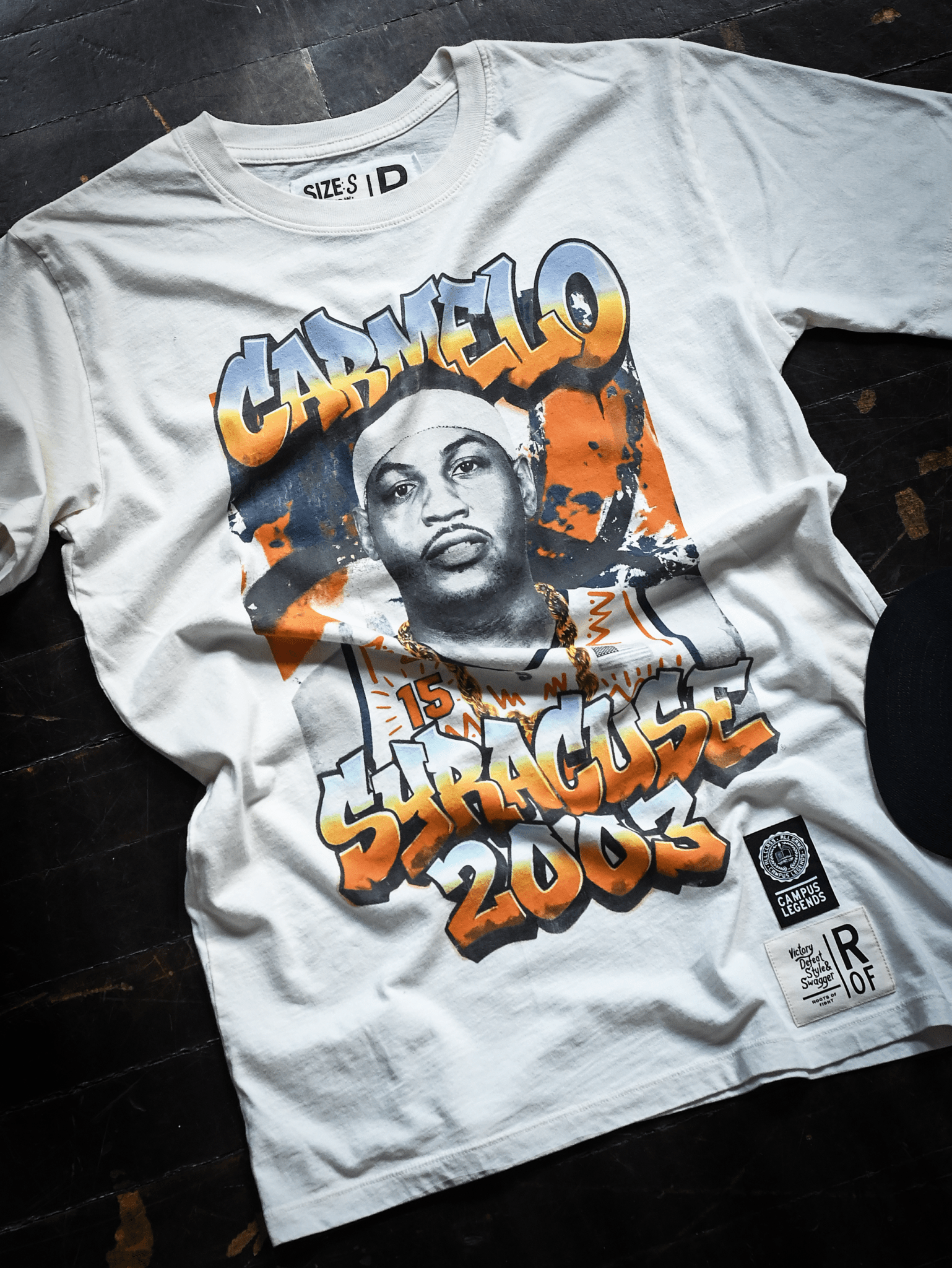 SYR - Carmelo Anthony '03 Basketball White Tee - Roots of Fight