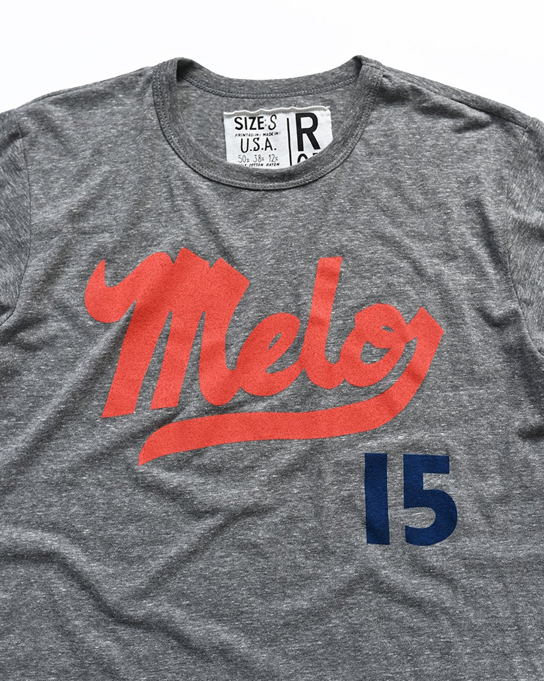 SYR - Carmelo Anthony 15 Grey Triblend Tee - Roots of Fight