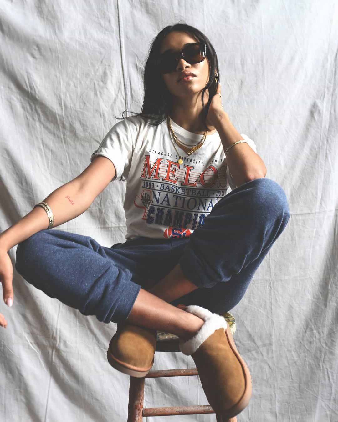 SYR - Carmelo Anthony National Champions White Tee - Roots of Fight