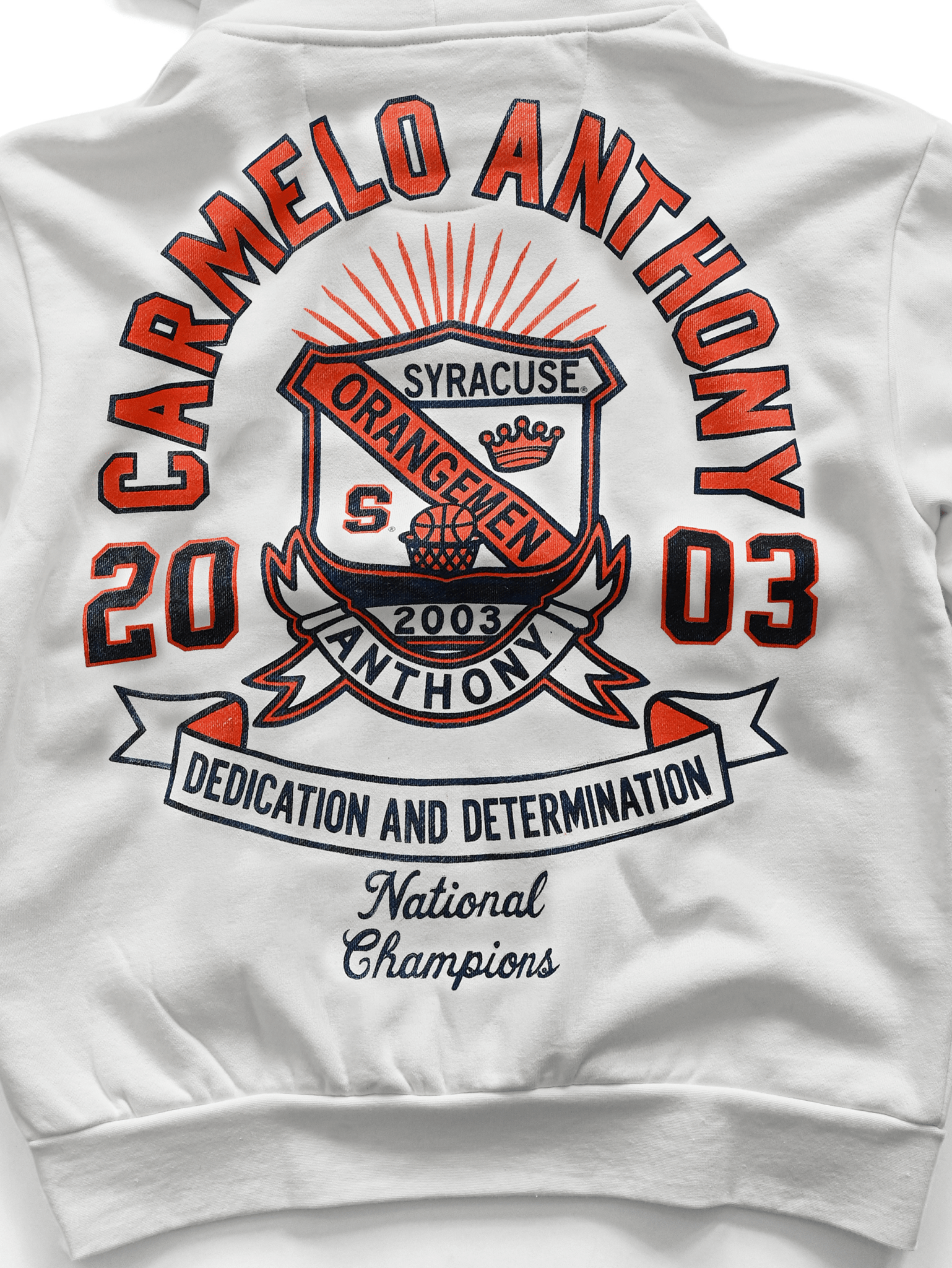 SYR - Carmelo Anthony White Heavyweight PO Hoody - Roots of Fight