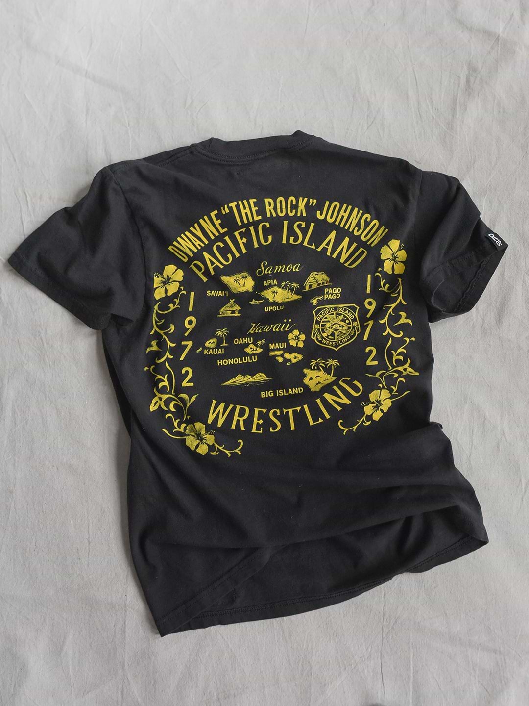 The Rock People's Champ Black Midweight Tee - Roots of Fight