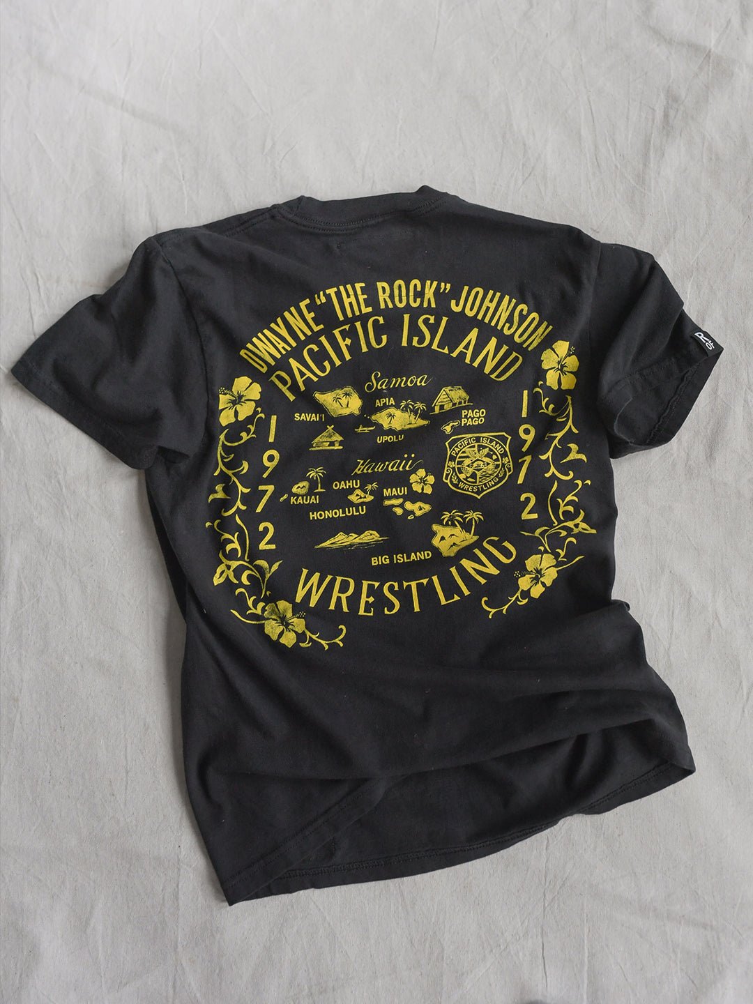 The Rock People's Champ Black Midweight Tee - Roots of Fight