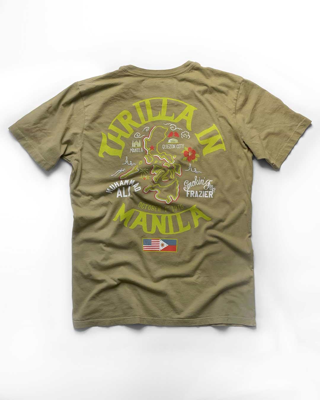 Thrilla In Manila Vintage Olive Tee