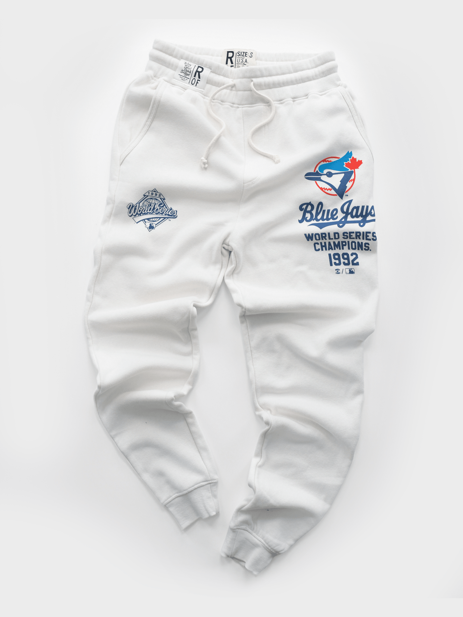 TOR Blue Jays '92 Champs White Sweatpants - Roots of Fight