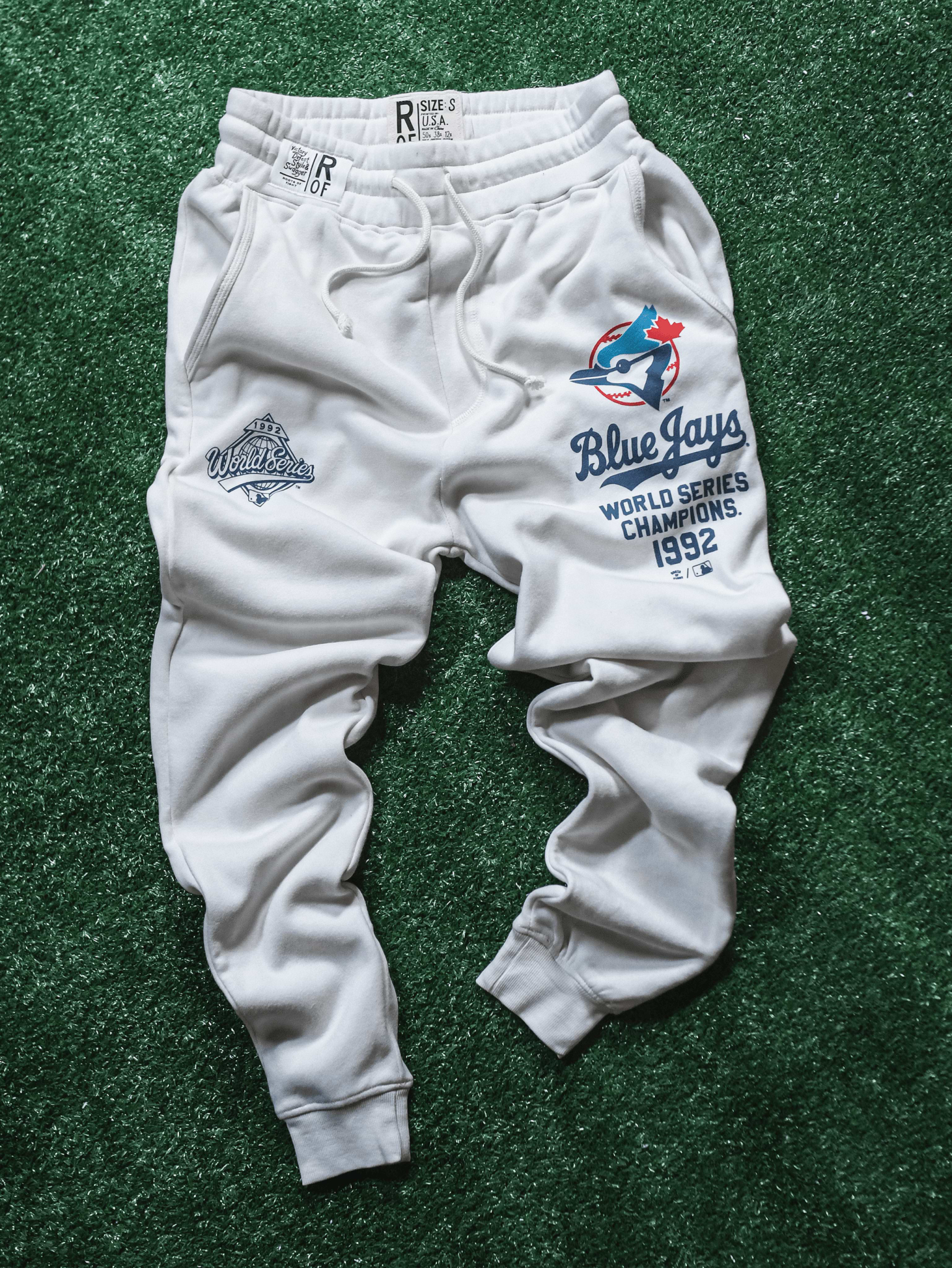 TOR Blue Jays '92 Champs White Sweatpants - Roots of Fight