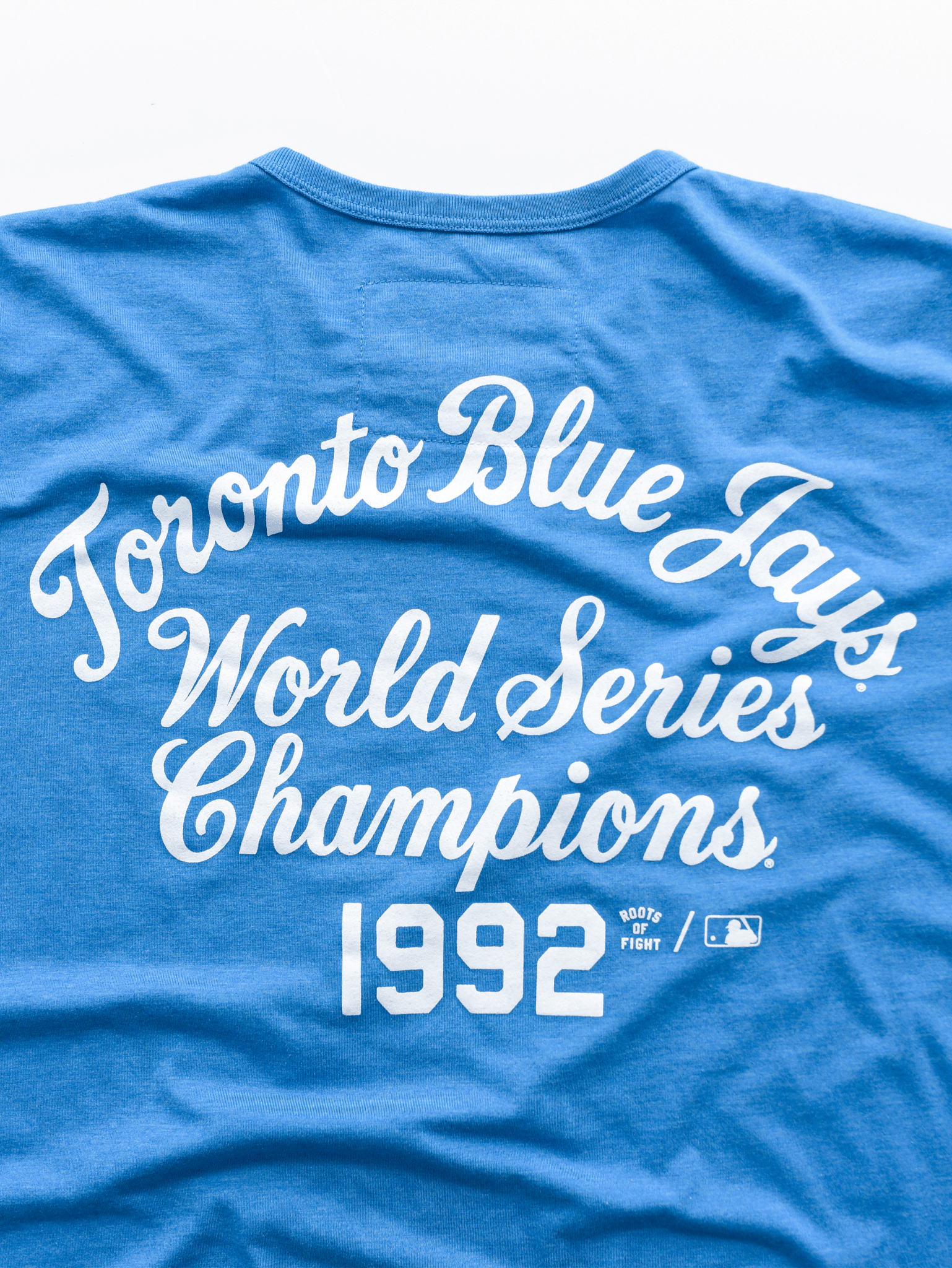 TOR Blue Jays '92 World Champs Blue Triblend Tee - Roots of Fight