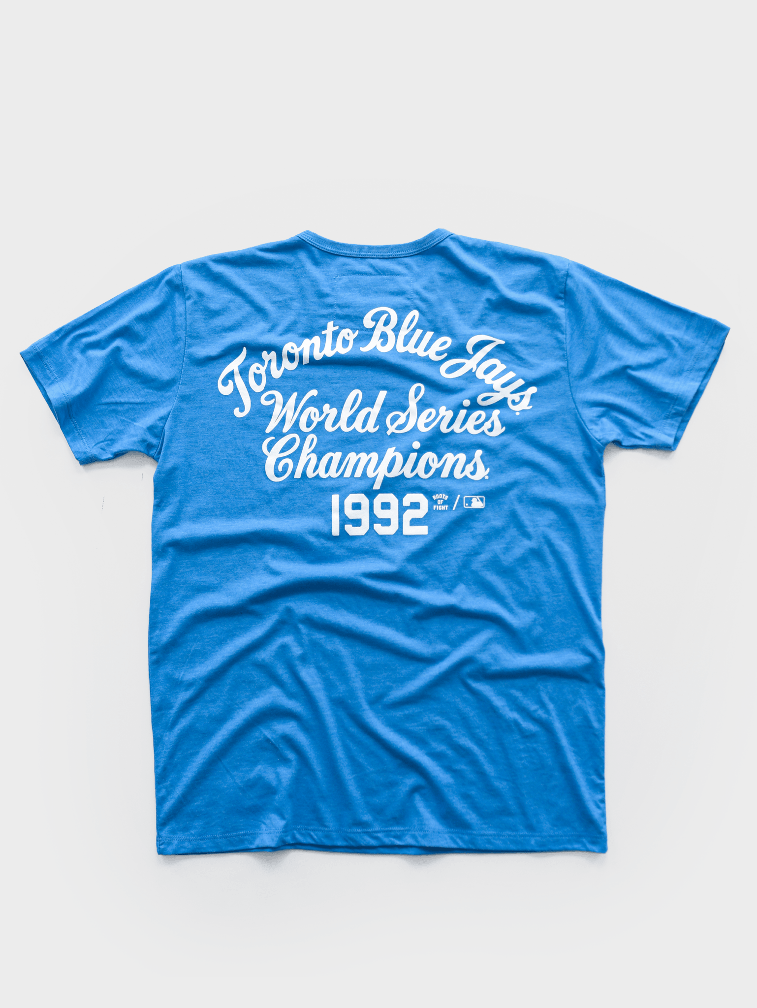 TOR Blue Jays '92 World Champs Blue Triblend Tee - Roots of Fight