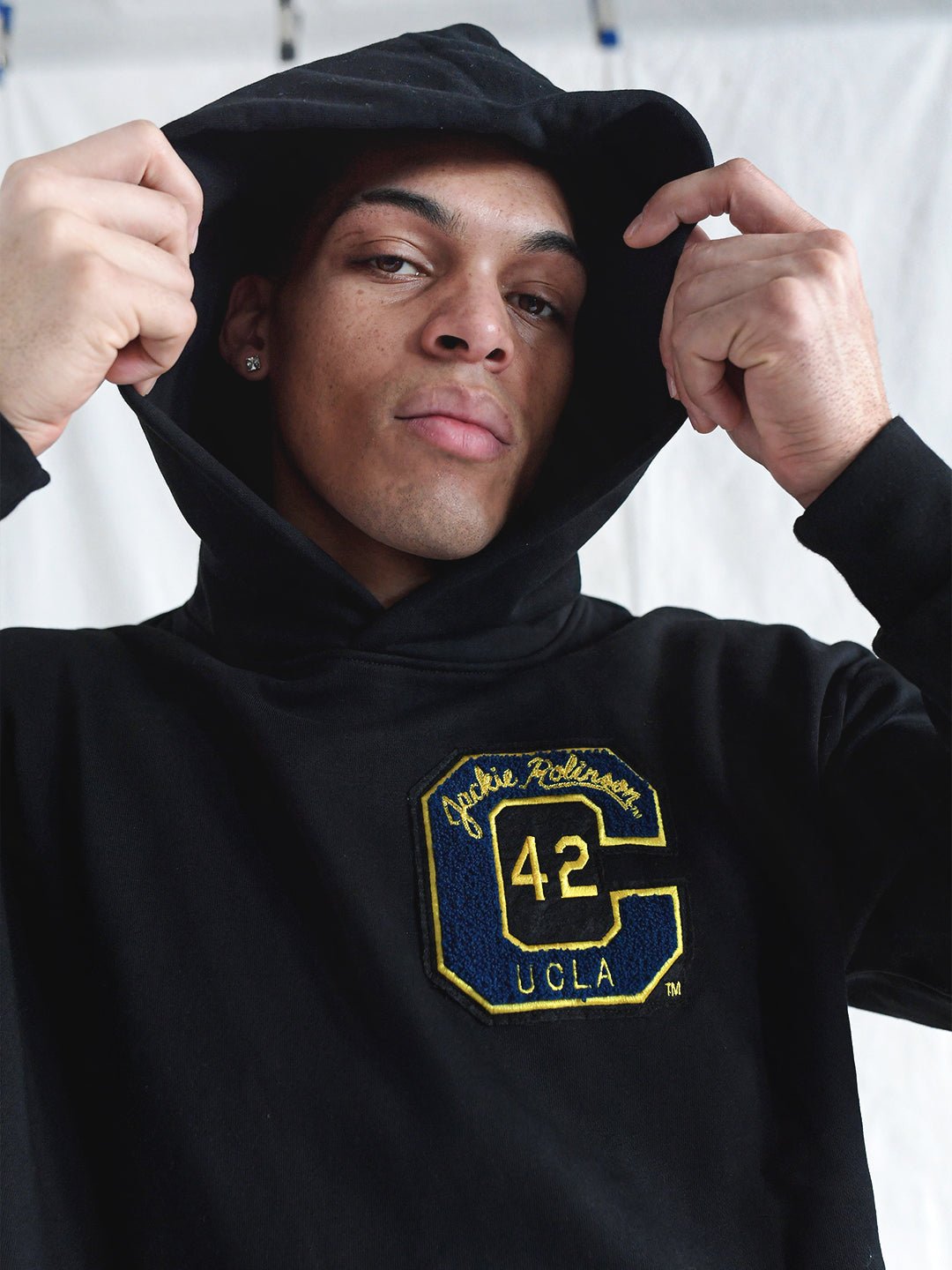 UCLA - Jackie Robinson 4 - Sport Star Black Heavyweight PO Hoody - Roots of Fight