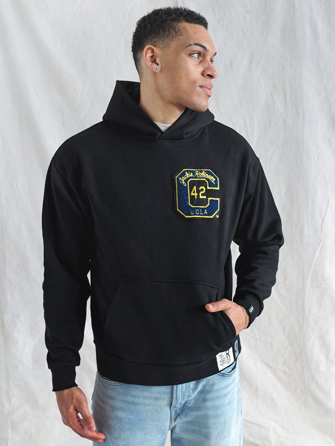 UCLA - Jackie Robinson 4 - Sport Star Black Heavyweight PO Hoody - Roots of Fight