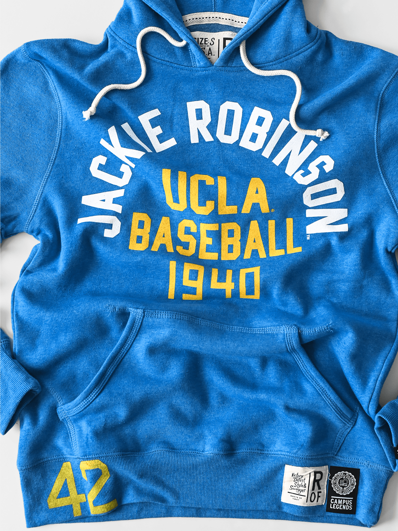 UCLA - Jackie Robinson 42 Baseball Blue PO Hoody - Roots of Fight
