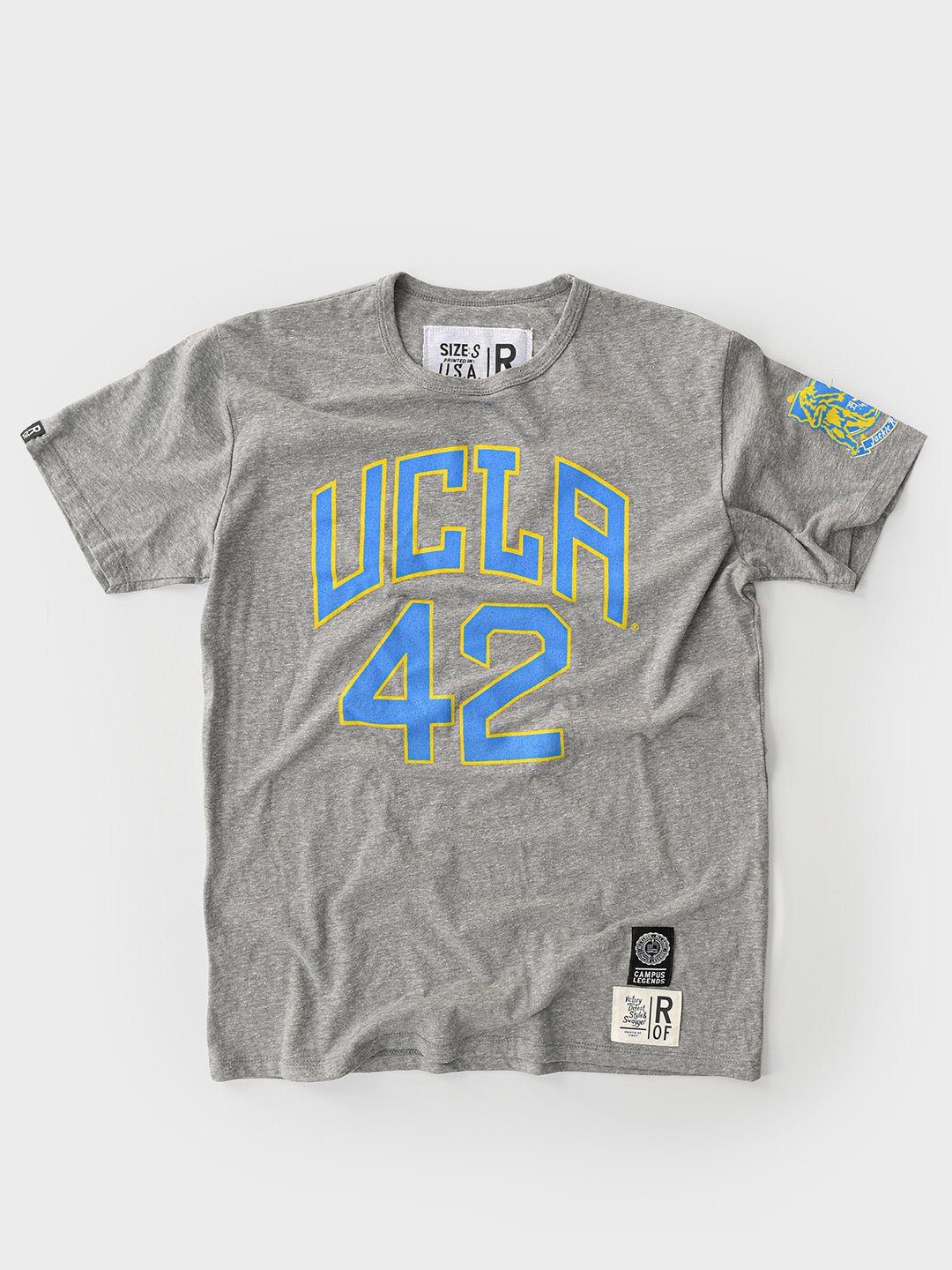 UCLA - Jackie Robinson Bruins Grey Triblend Tee - Roots of Fight