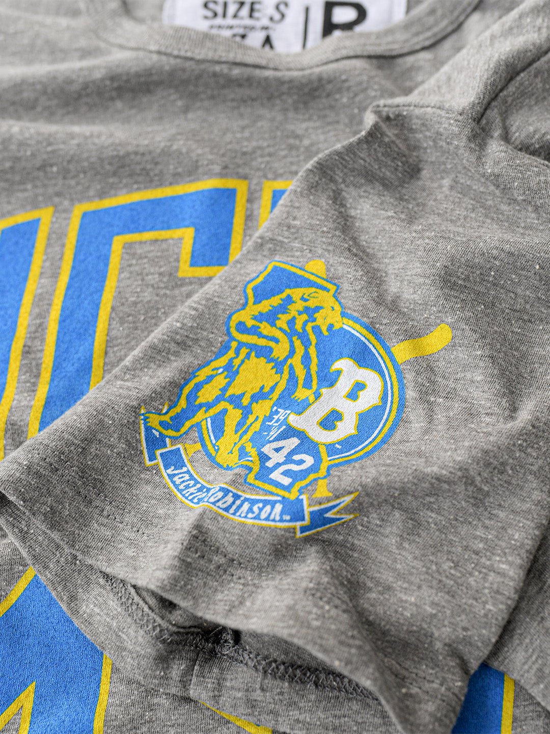 UCLA - Jackie Robinson Bruins Grey Triblend Tee - Roots of Fight