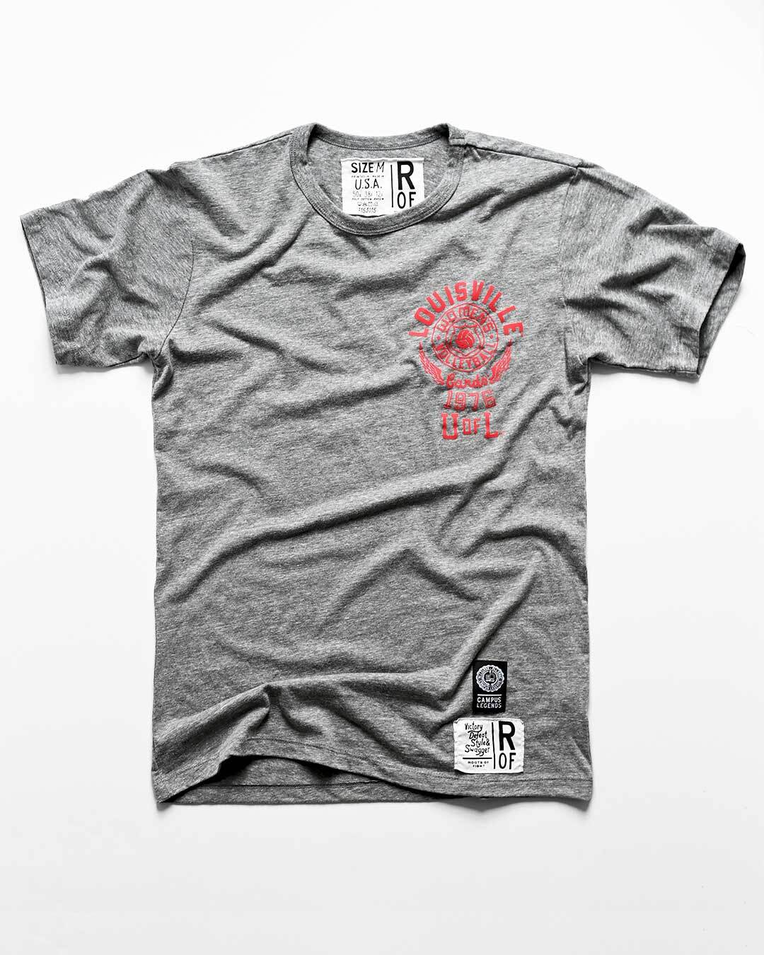 UofL - Louisville Volleyball Grey Tee - Roots of Fight