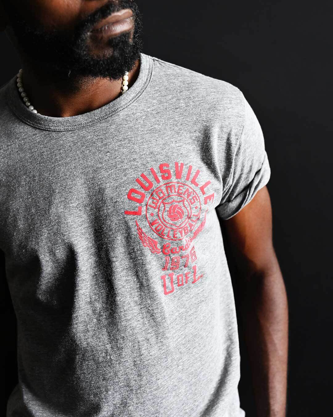 UofL - Louisville Volleyball Grey Tee - Roots of Fight