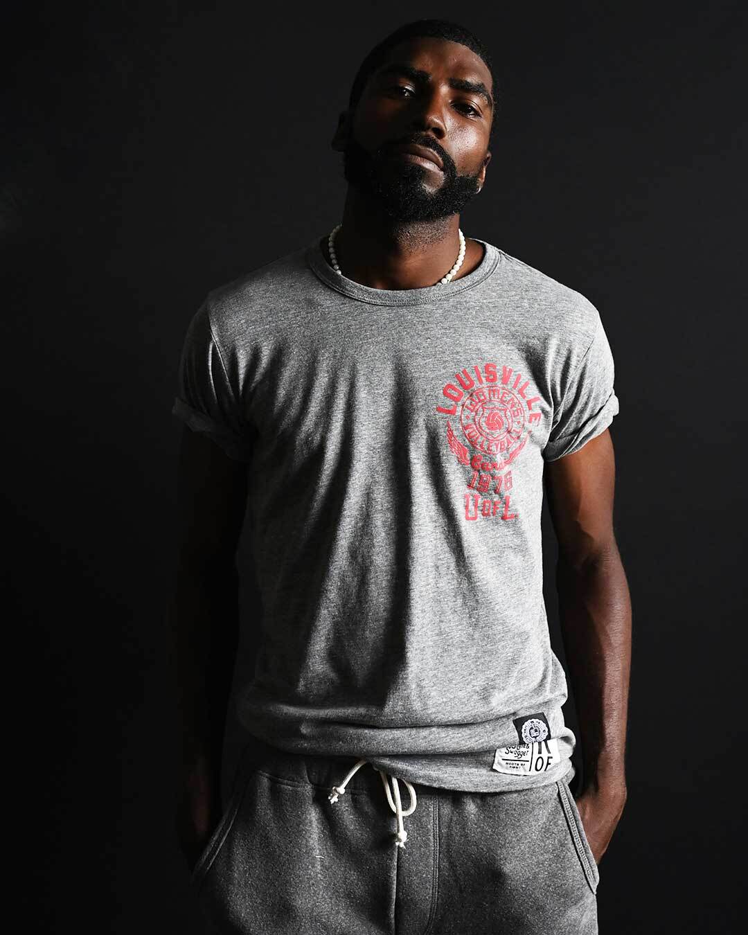 UofL - Louisville Volleyball Grey Tee - Roots of Fight