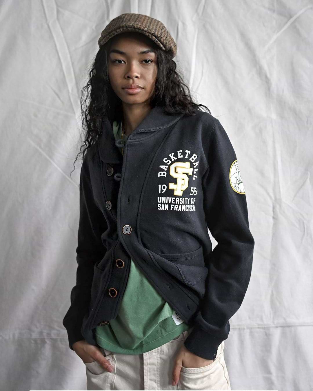 USF - Bill Russell '55 Black Cardigan - Roots of Fight