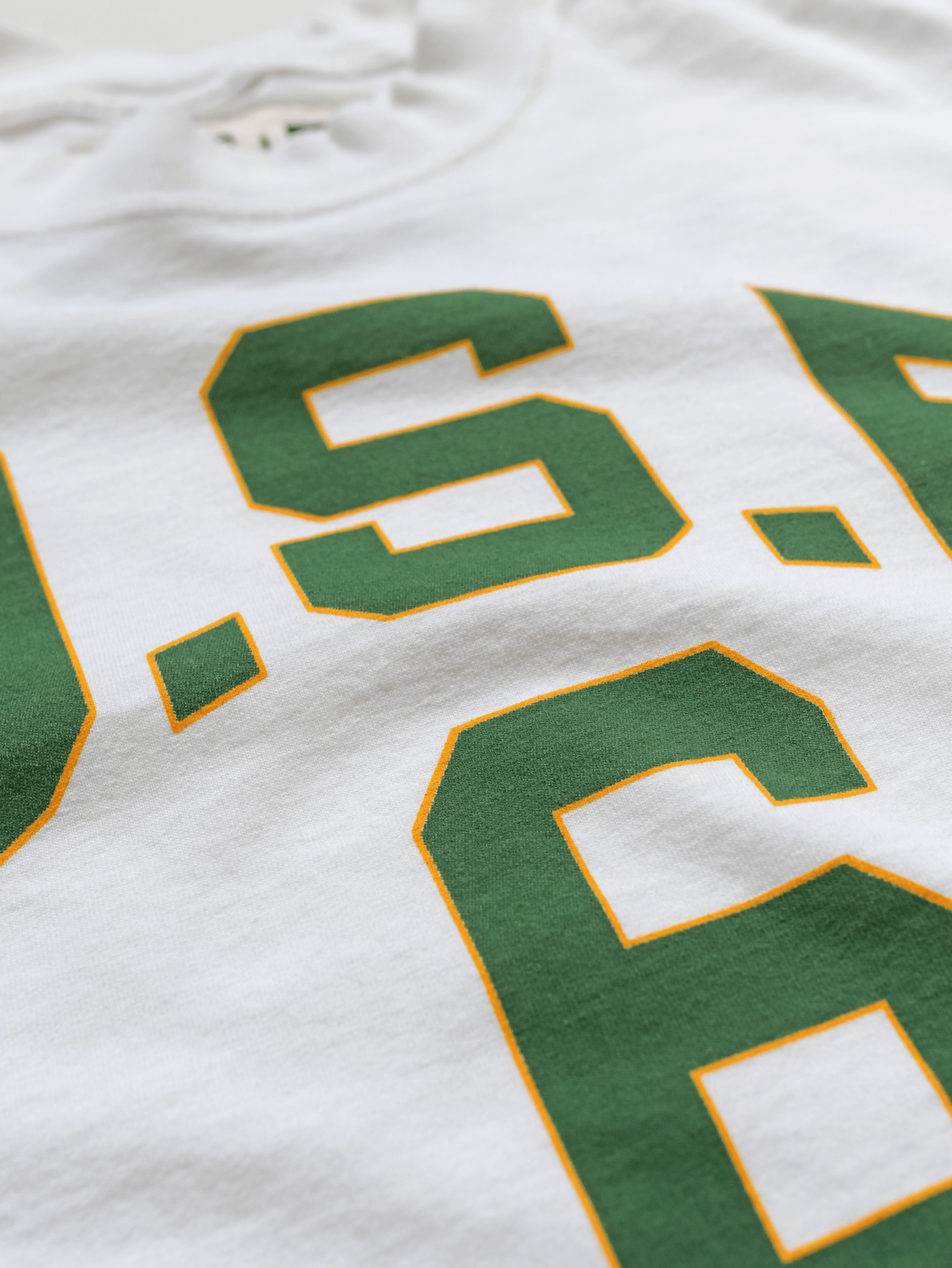 USF - Bill Russell 6 White Heavyweight Tee - Roots of Fight