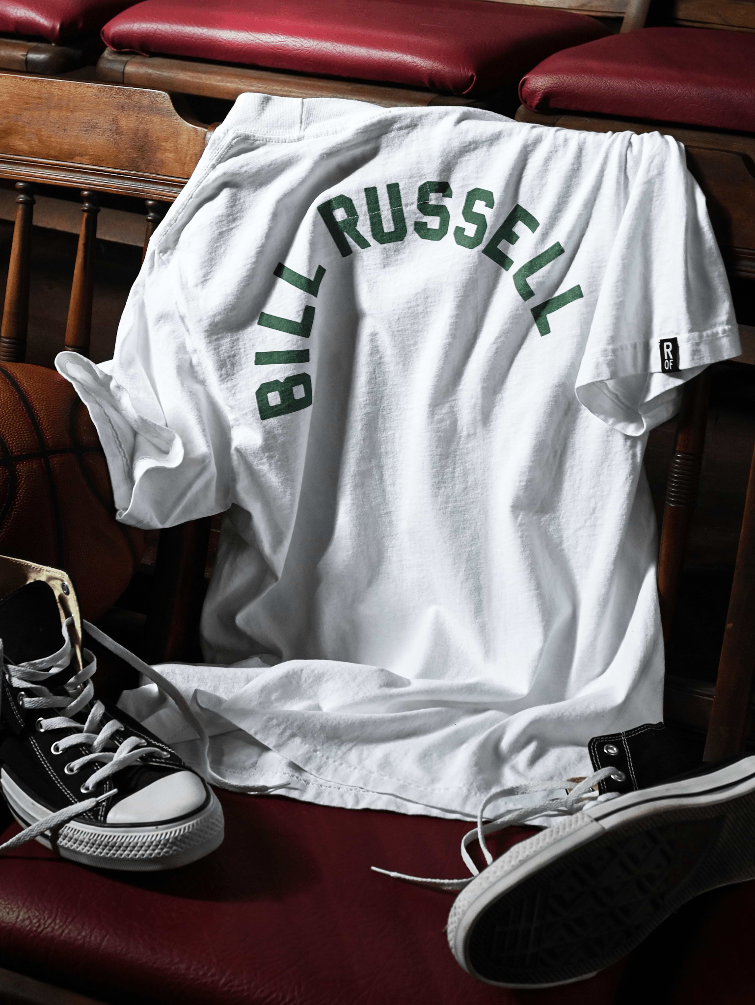 USF - Bill Russell 6 White Heavyweight Tee - Roots of Fight