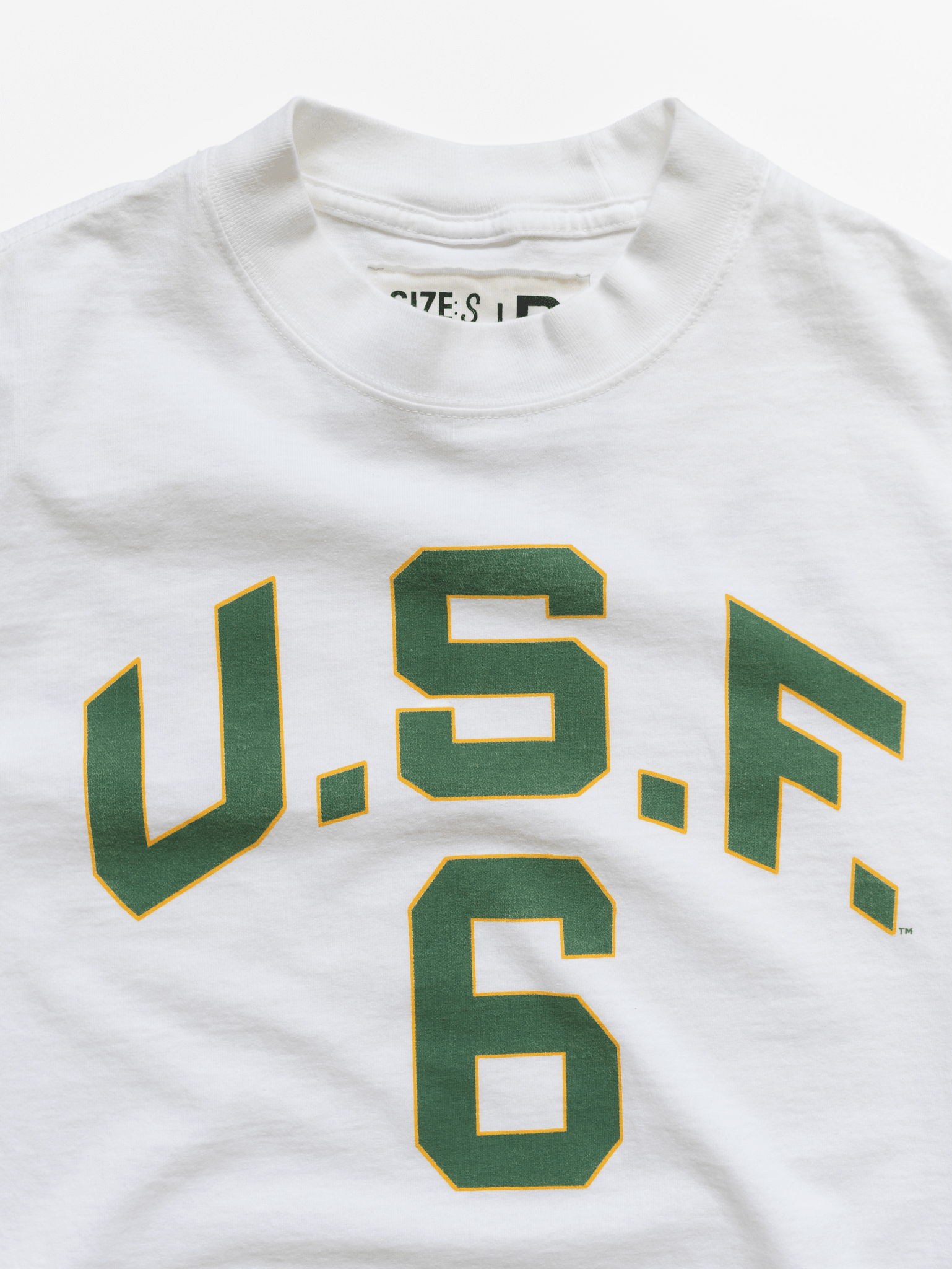 USF - Bill Russell 6 White Heavyweight Tee - Roots of Fight