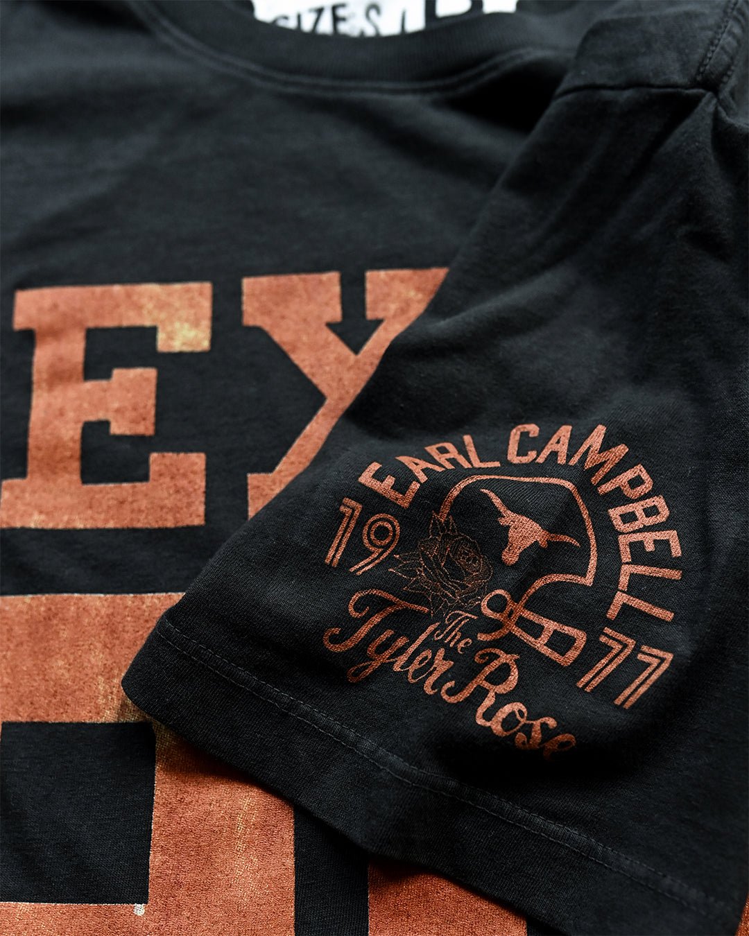 UT - Earl Campbell 20 Football Black Tee - Roots of Fight