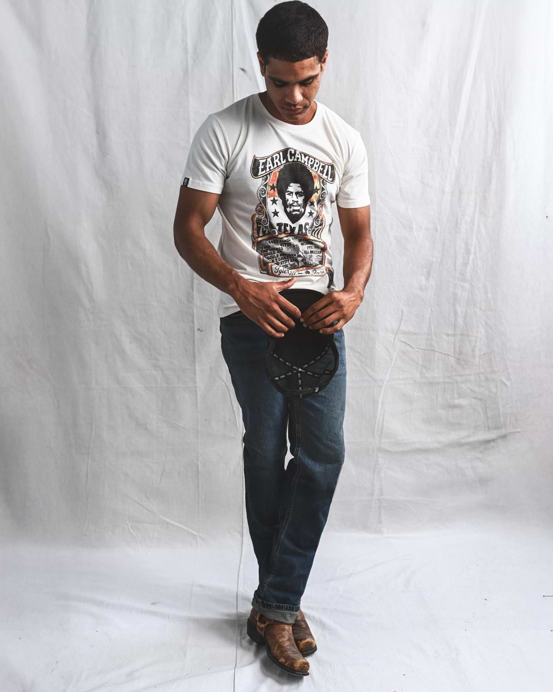 UT - Earl Campbell Legacy White Tee - Roots of Fight