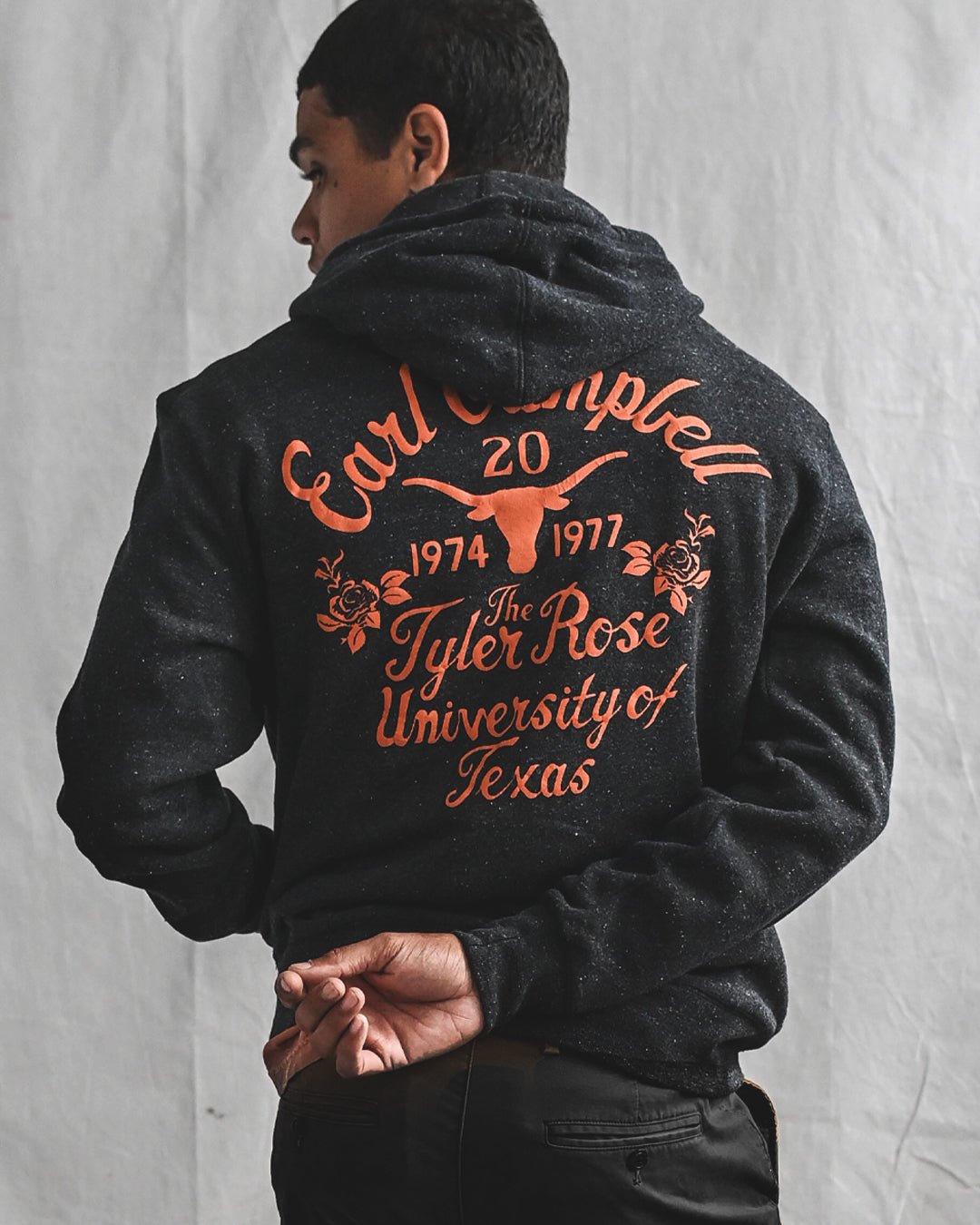 UT - Earl Campbell Tyler Rose Black PO Hoody - Roots of Fight