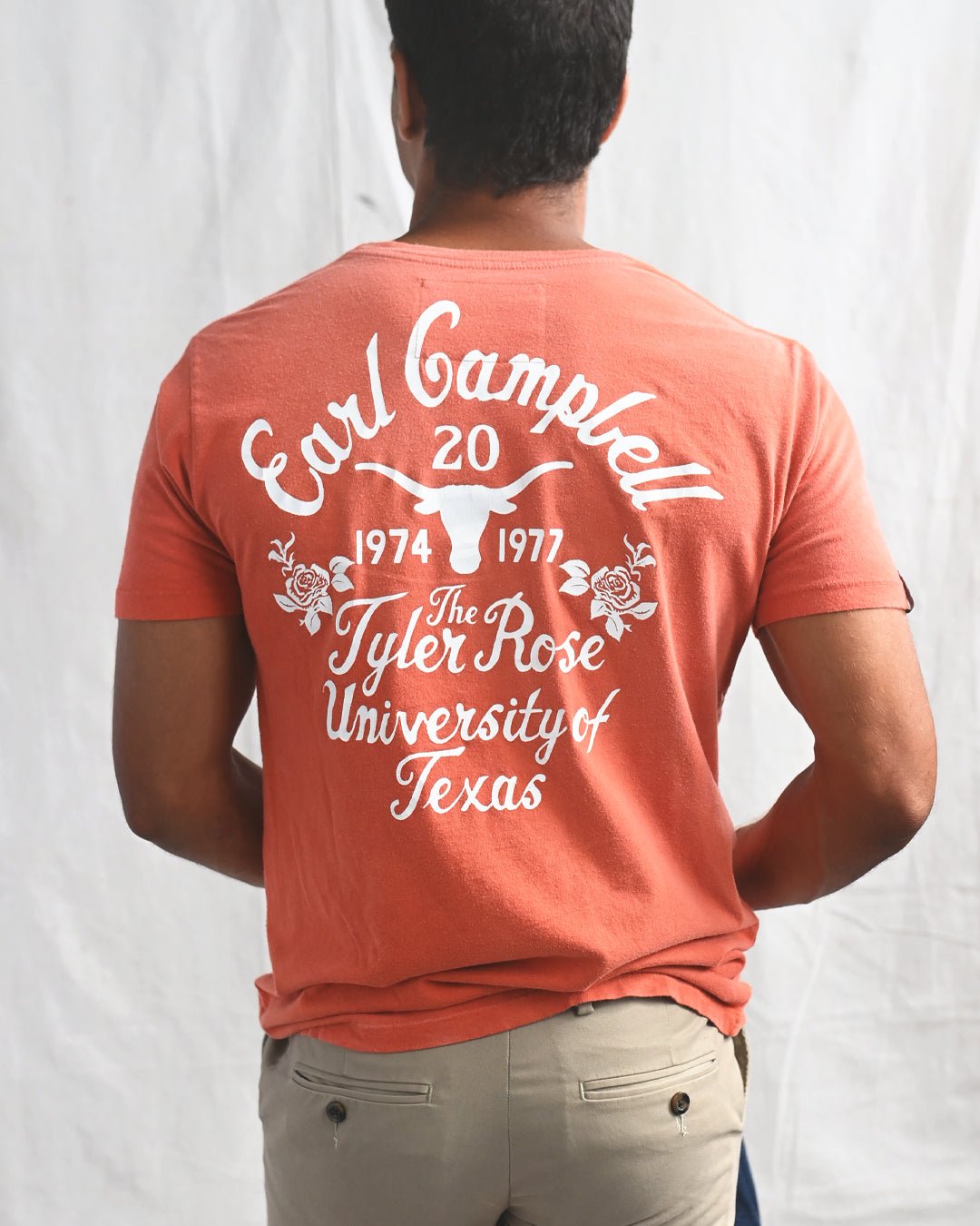 UT - Earl Campbell Tyler Rose Orange Tee - Roots of Fight