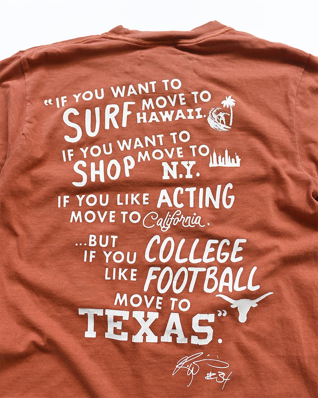 UT - Ricky Williams Texas Footbal Orange Long Sleeve Tee - Roots of Fight