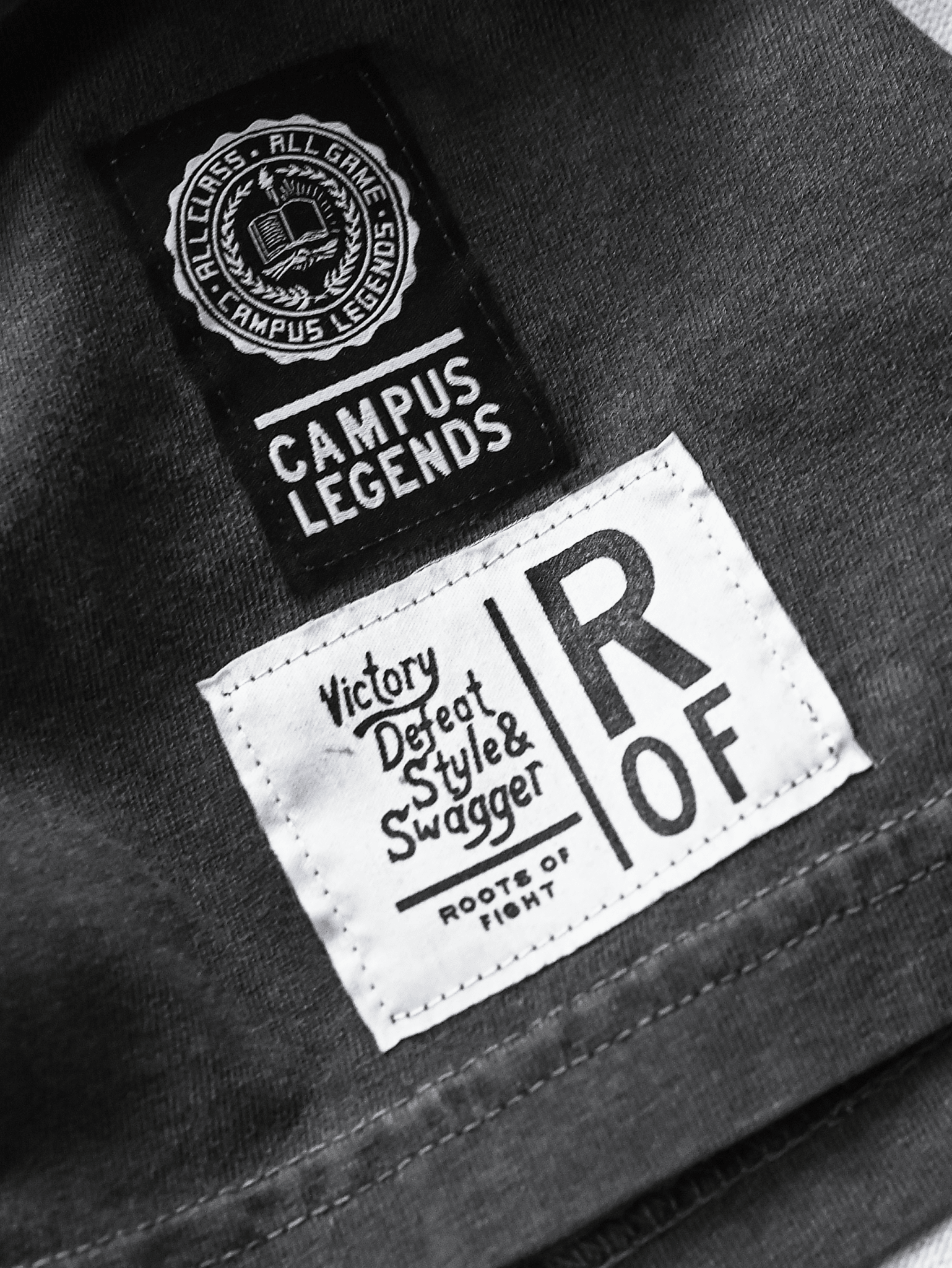 UW - Bruce Lee 1961 Charcoal Long Sleeve Tee - Roots of Fight