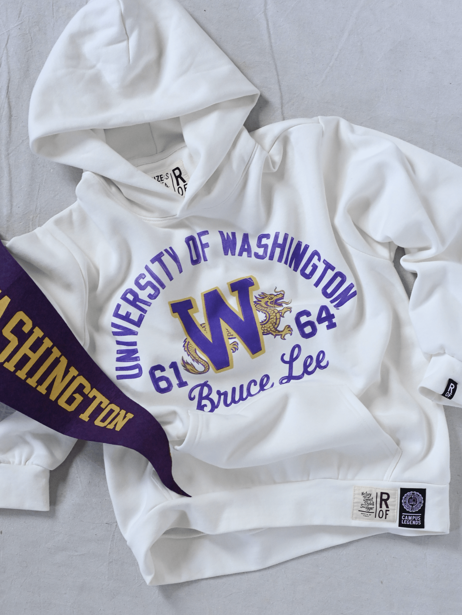 UW - Bruce Lee Campus Legend Heavyweight PO Hoody - Roots of Fight