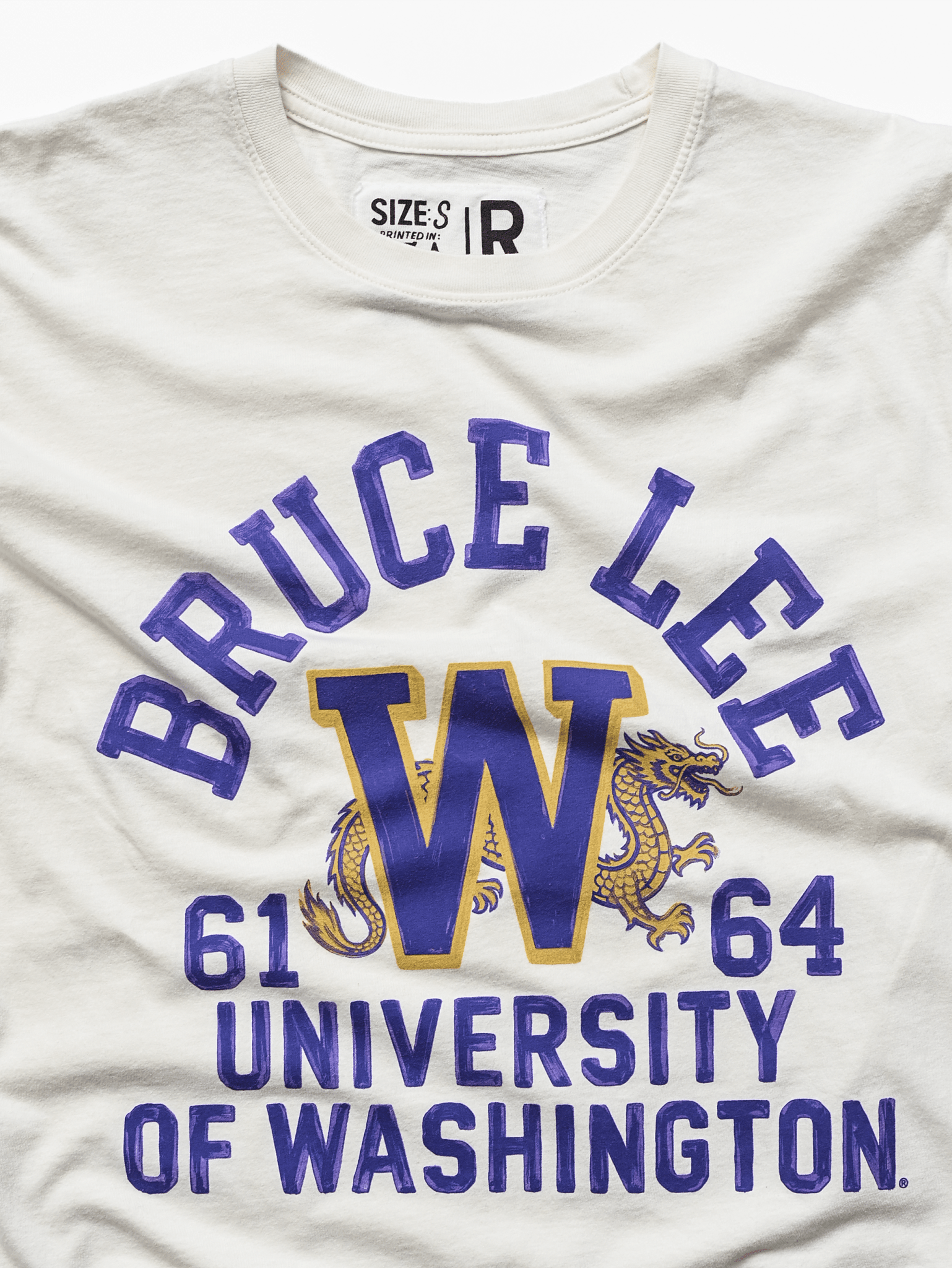 UW - Bruce Lee Campus Legend White Tee - Roots of Fight
