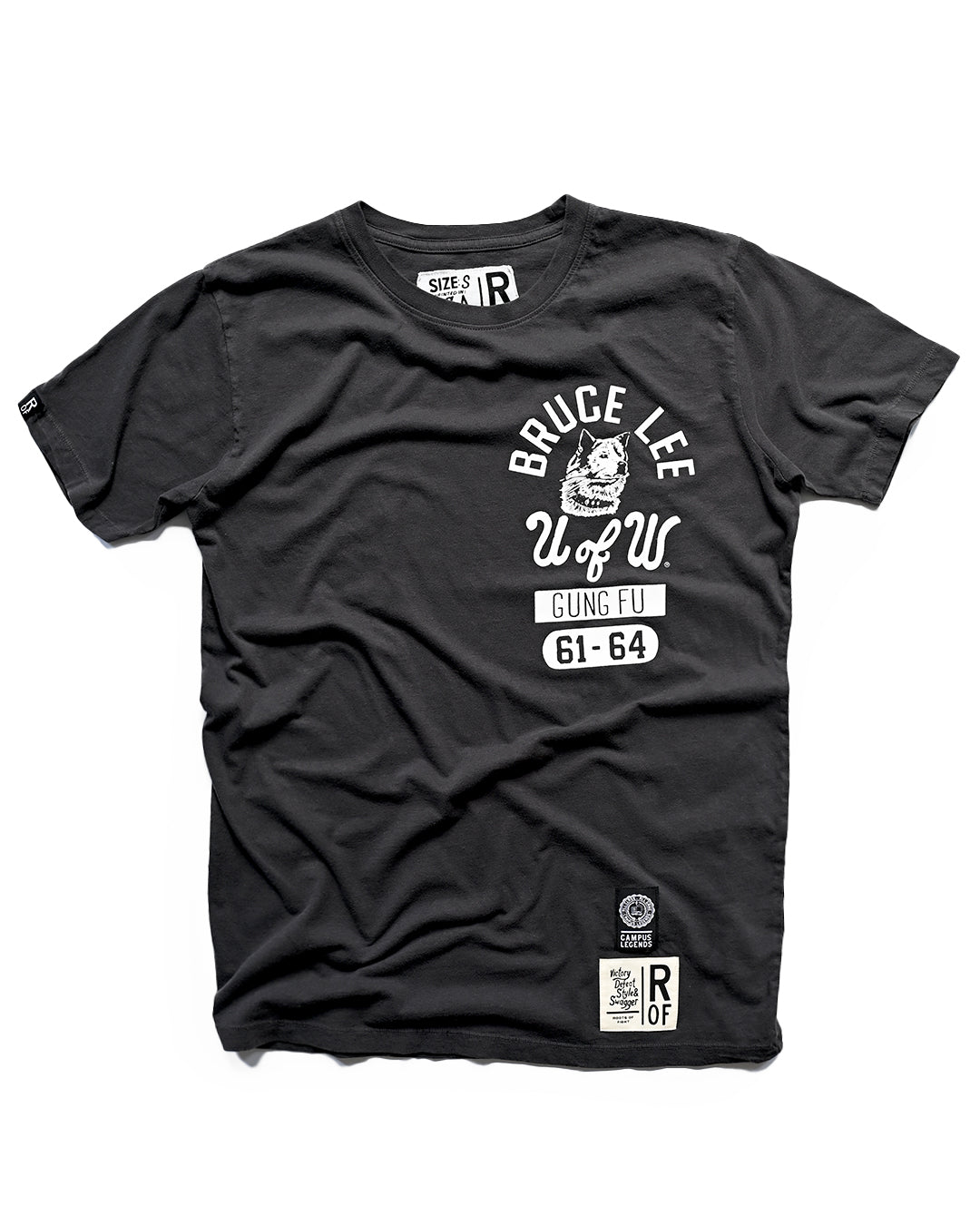 UW - Bruce Lee Gung Fu Origins ’61 - ’64 Black Tee - Roots of Fight