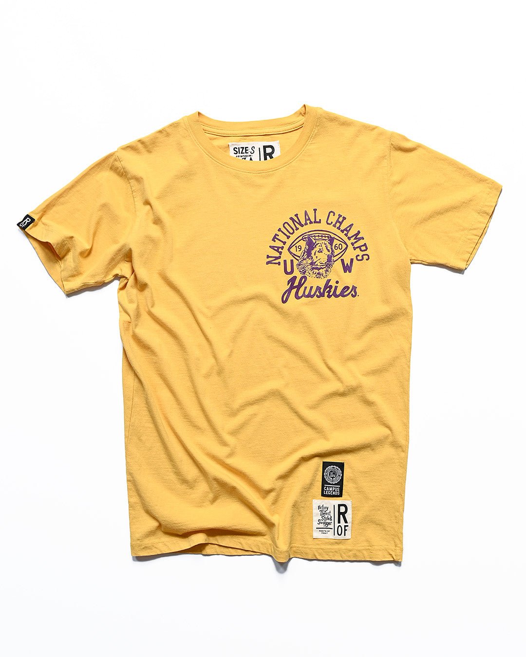 UW - Football 1960 National Champs Gold Tee - Roots of Fight