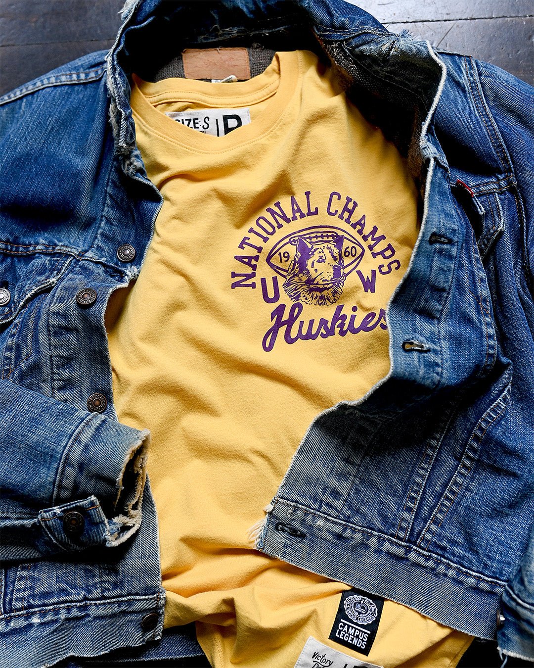 UW - Football 1960 National Champs Gold Tee - Roots of Fight