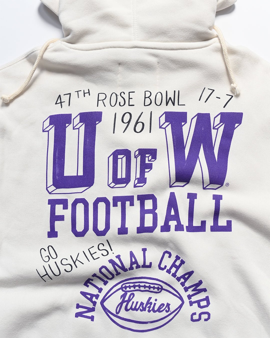 UW - Football ’61 Rose Bowl White PO Hoody - Roots of Fight