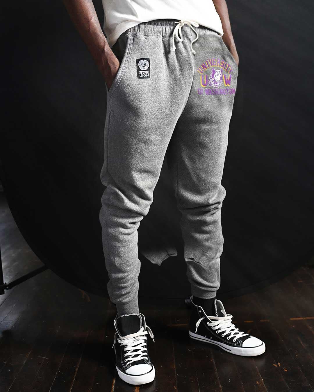 UW - Huskies Athletics Grey Sweatpants - Roots of Fight