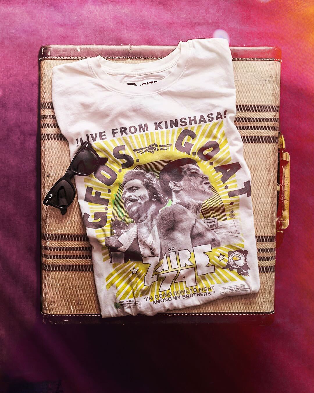 Ali &amp; James Brown Rumble in the Jungle Tee - Roots of Fight Canada
