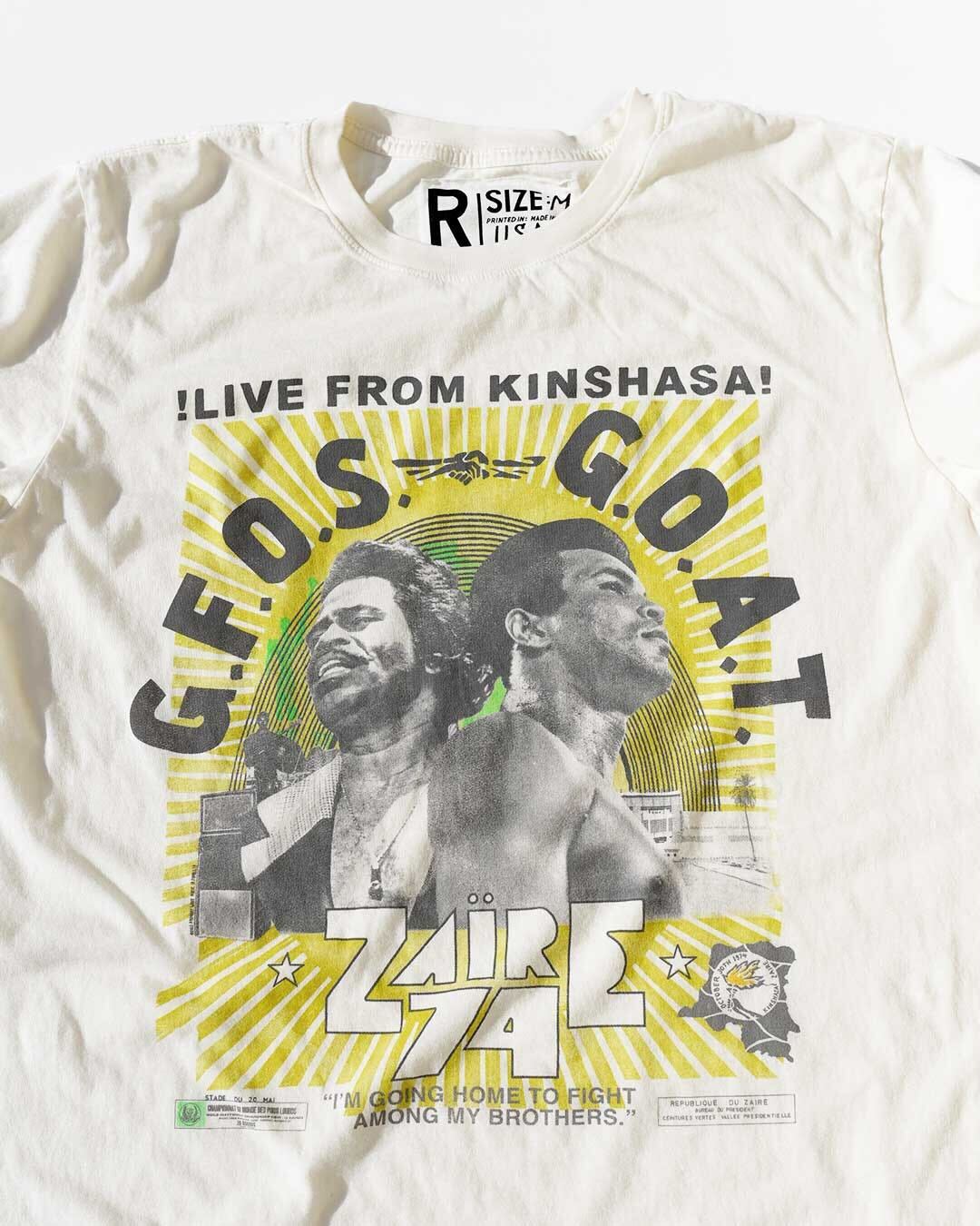 Ali &amp; James Brown Rumble in the Jungle Tee - Roots of Fight Canada
