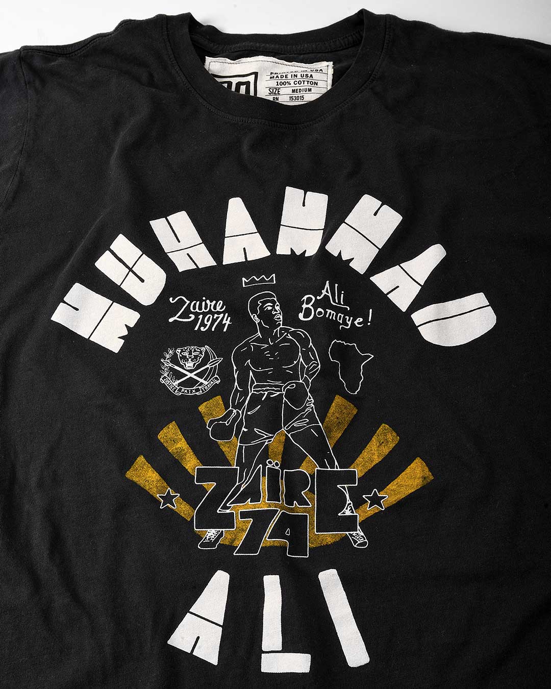 Ali Rumble Bomaye Black Tee - Roots of Fight