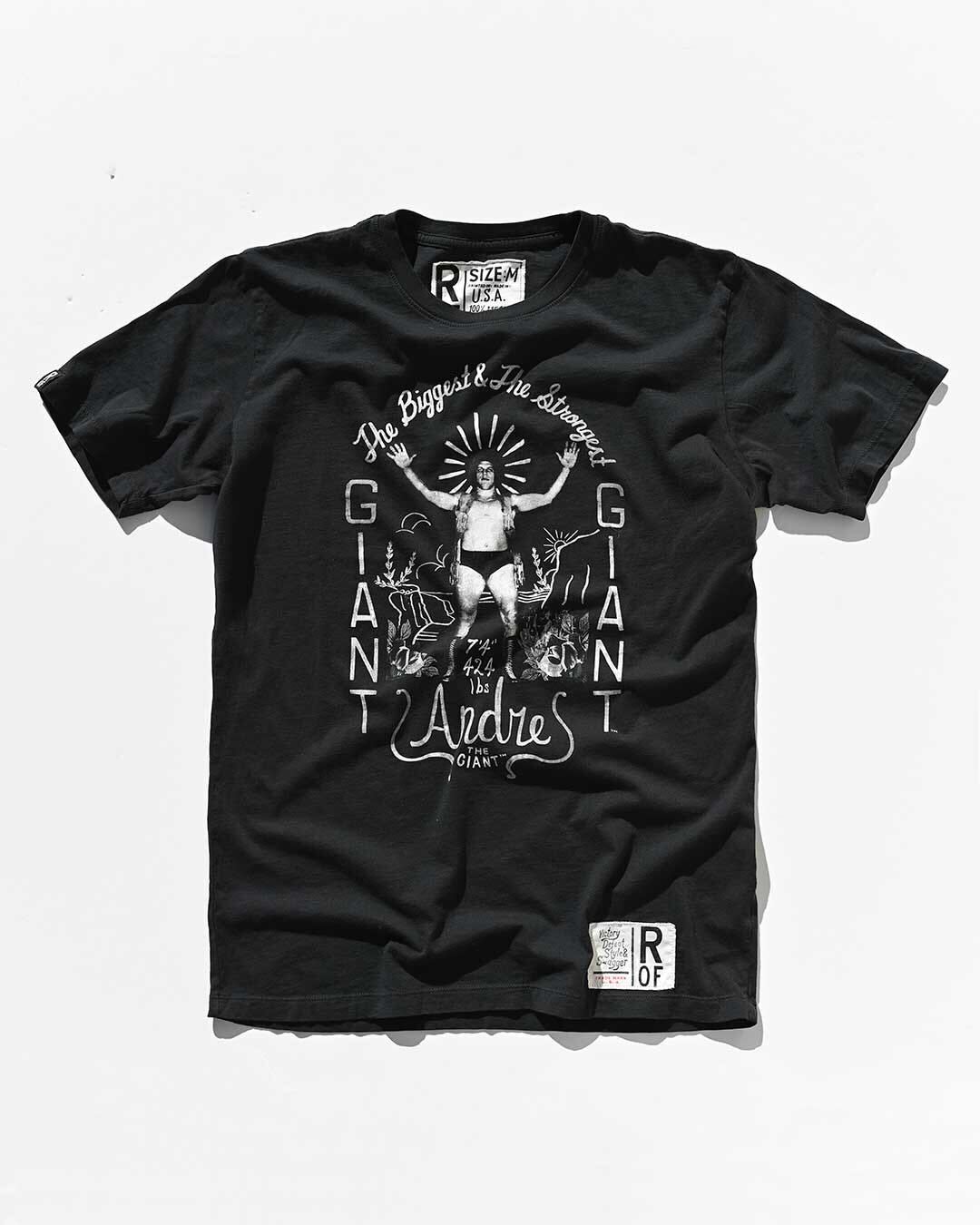 Andre the Giant The Biggest &amp; Strongest Black Tee - Roots of Fight