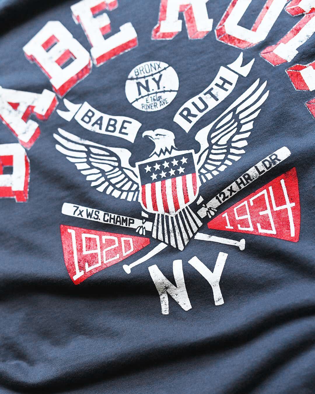 Babe Ruth 1920-1934 NY Navy Tee Babe Ruth 1920-1934 NY Navy Tee