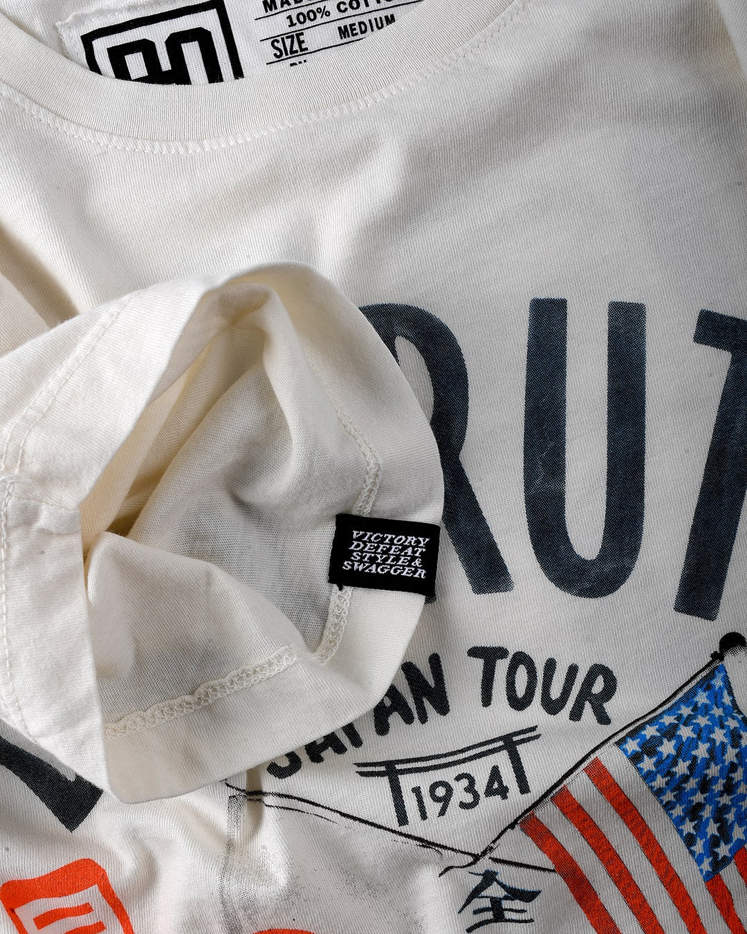 Babe Ruth Tokyo X NY Vintage White Tee