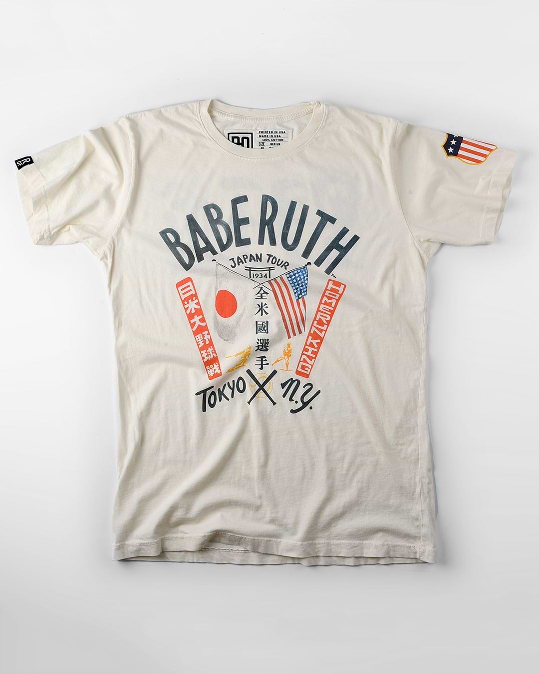 Babe Ruth Tokyo X NY Vintage White Tee