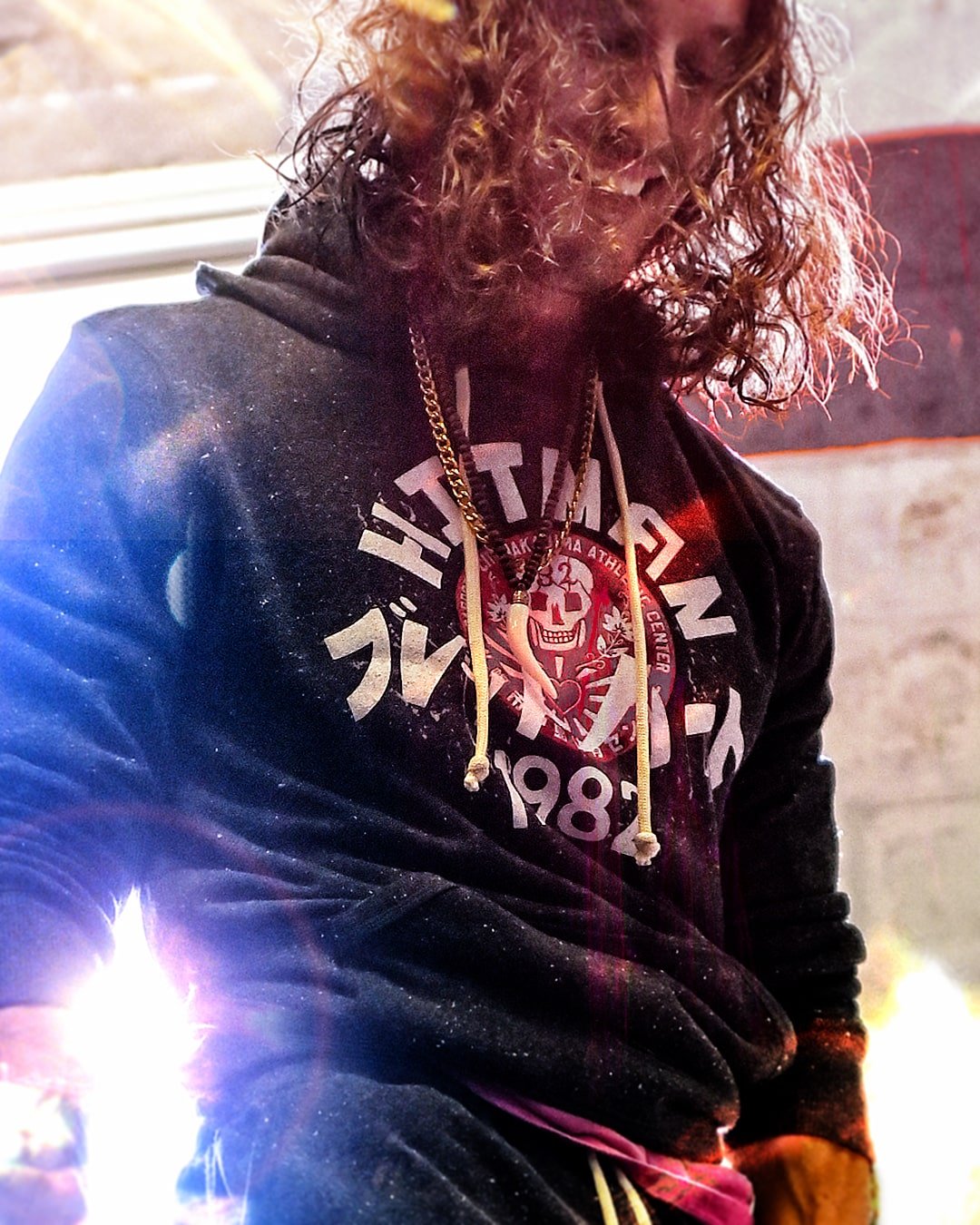 Bret Hart Hitman Japan Black PO Hoody