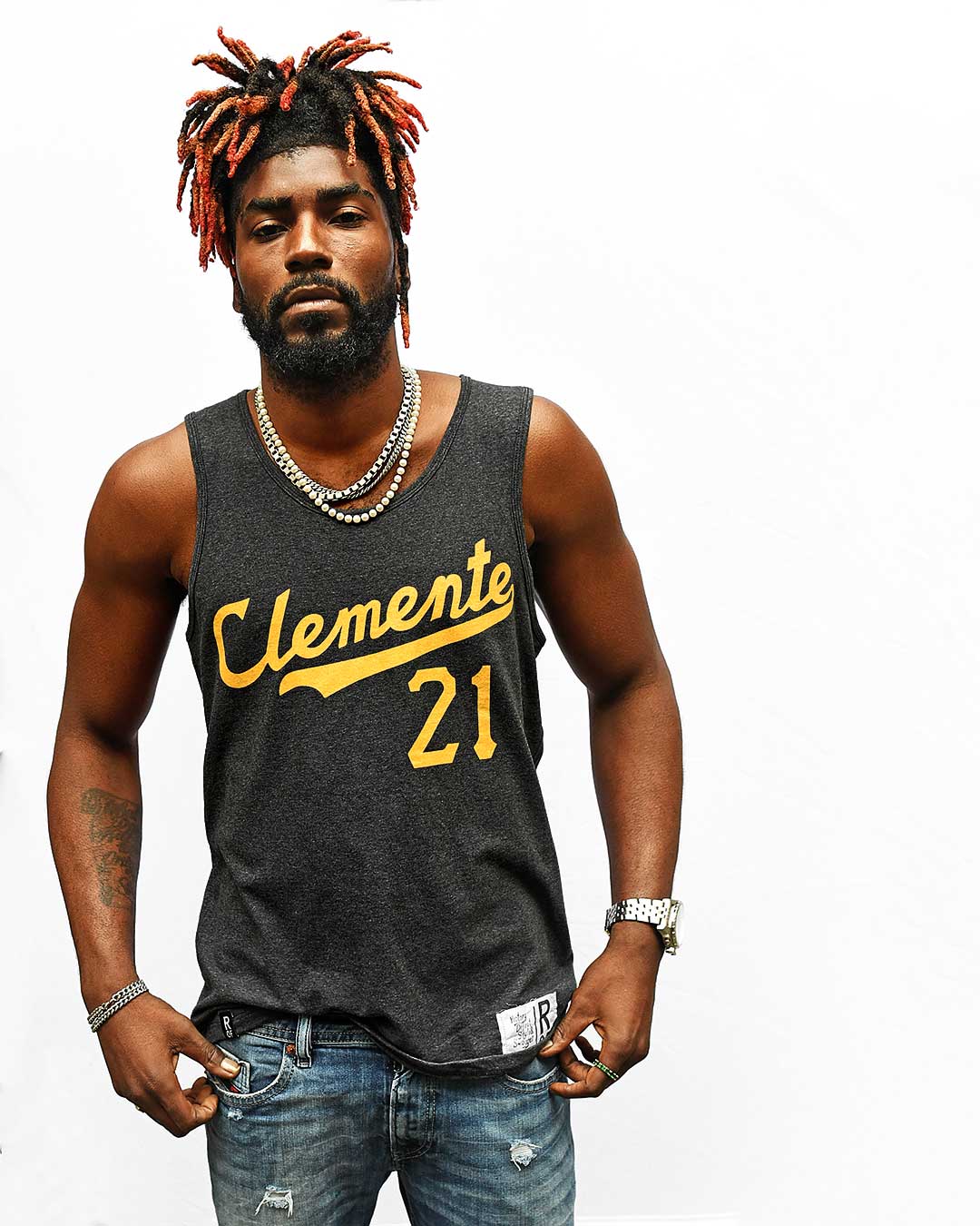 Clemente #21 Black Tank - Roots of Fight