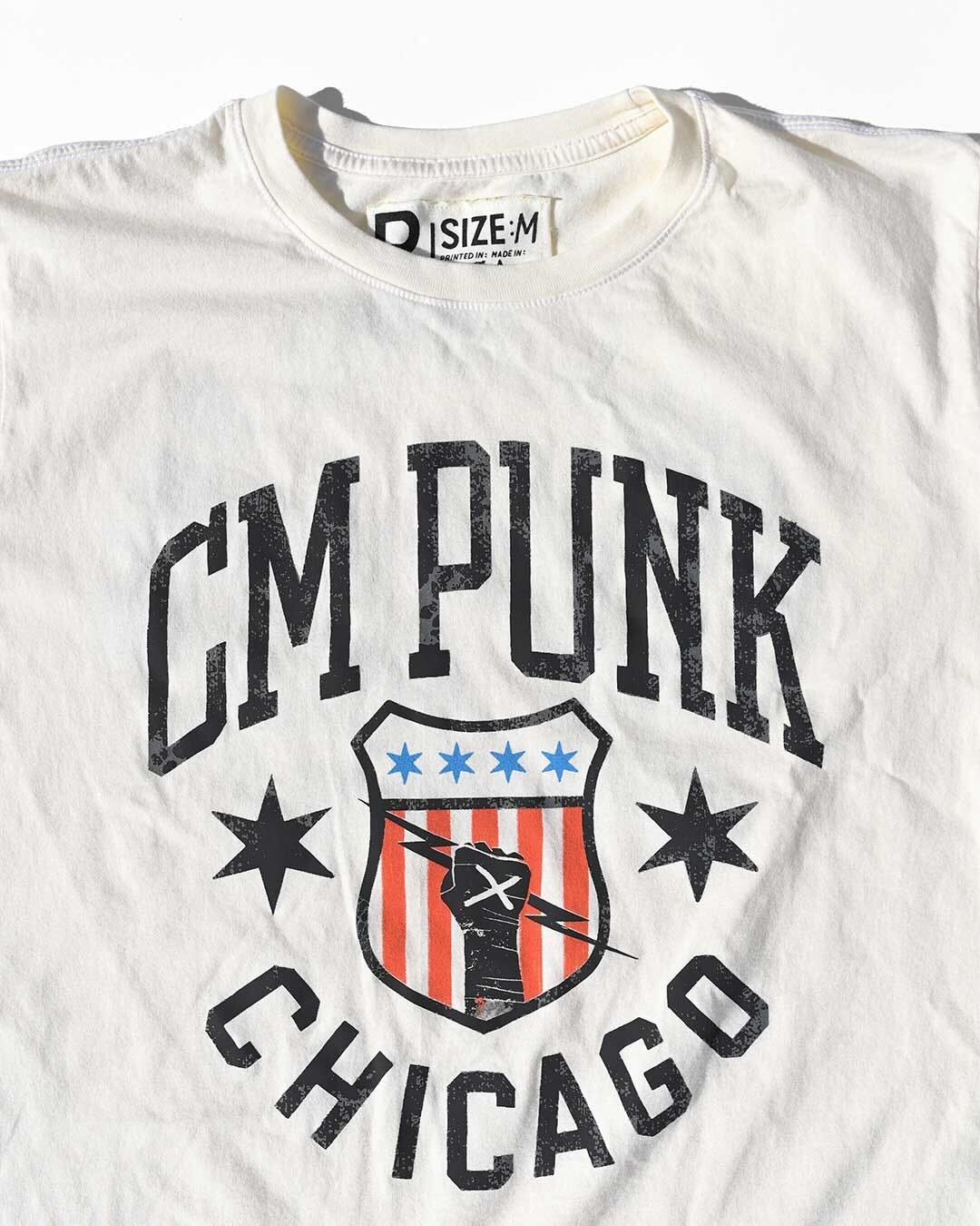 CM Punk Chicago White Tee - Roots of Fight